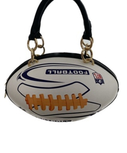 Rugby Shaped Crossbody Bag 6676 WHITE